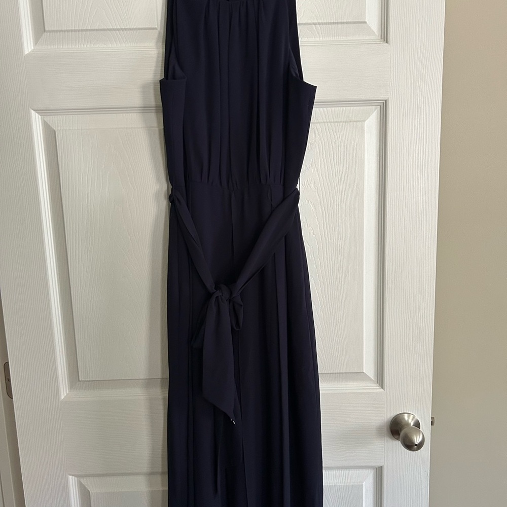 Vince Camuto Navy Sleeveless Jumpsuit